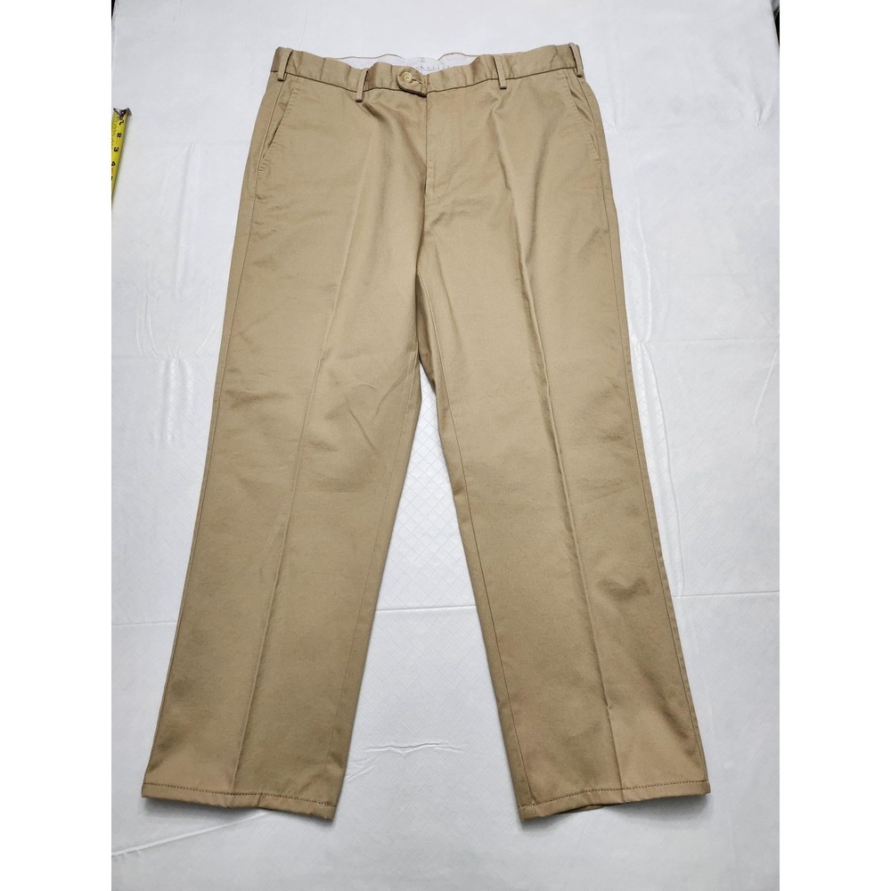 Peter Millar Pants Mens 38x28‎ Khaki Pima Cotton Chino Flat Front Golf Classic